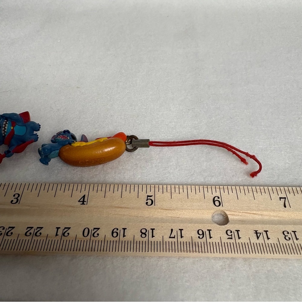 Set of 3 STITCH Charms Leo Devil Hotdog Disney Japan - Picture 4 of 9